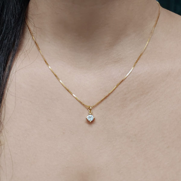 שרשרת זירקון ציפוי זהב 18K