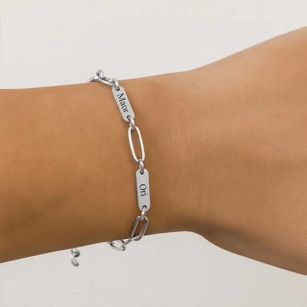 צמיד חוליות עם שמות ילדים