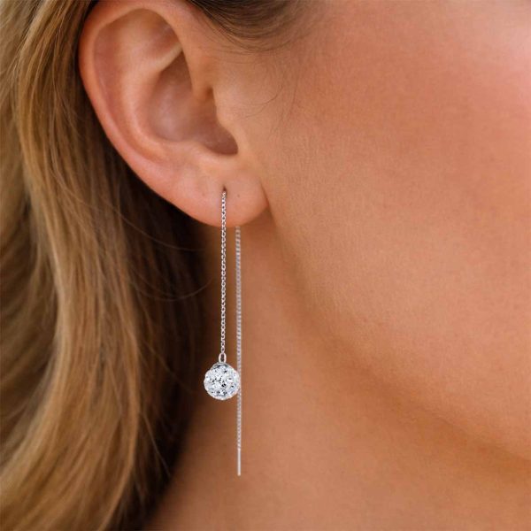 עגיל נופל כסף 925